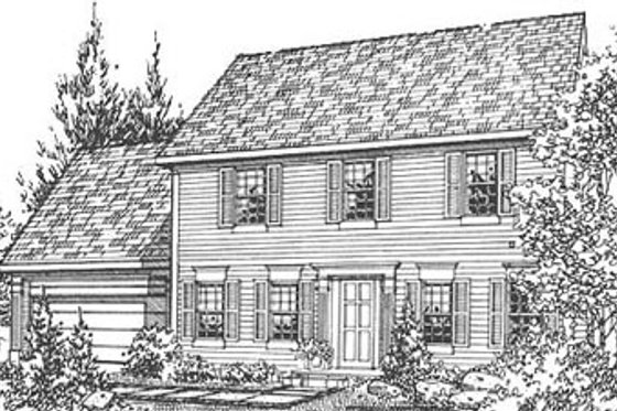 Exterior - Other Elevation for Colonial House Plan #320-140 - 4 bed, 2.5 bath