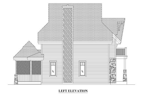 Exterior - Other Elevation 1 for Farmhouse House Plan #138-345 - 3 bed, 1.5 bath