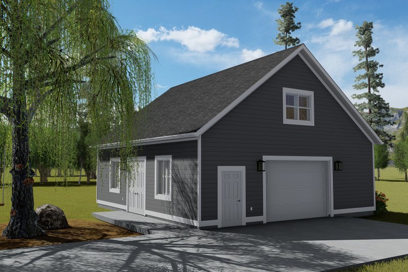 Architectural House Design - Exterior - Front Elevation 4 for Traditional House Plan #1060-86, 0.5 bath