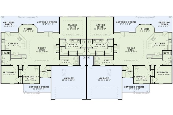 Floor Plan - Main Floor for Traditional House Plan #17-562 - 3 bed, 2 bath