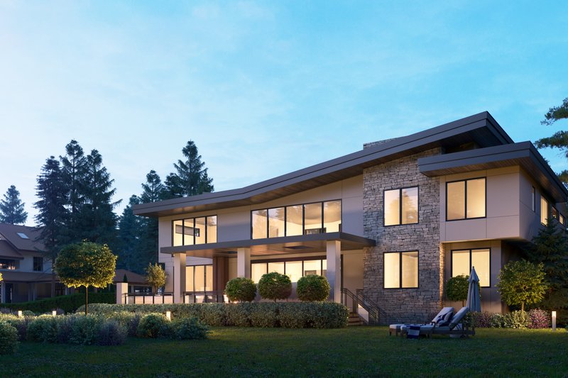 House Blueprint - Exterior - Other Elevation 4 for Contemporary House Plan #1066-110 - 4 bed, 5.5 bath