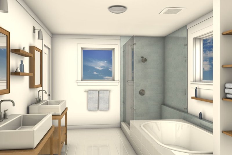 House Blueprint - Interior - Master Bathroom 1 for Farmhouse House Plan #497-63 - 3 bed, 2.5 bath