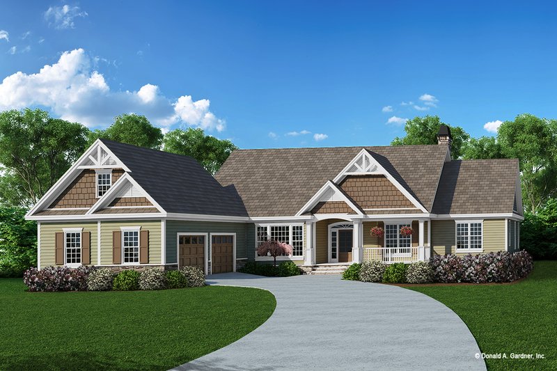 Dream House Plan - Craftsman Exterior - Front Elevation Plan #929-431