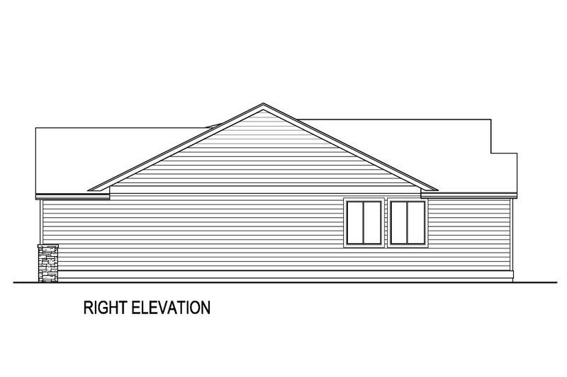 House Blueprint - Exterior - Other Elevation 1 for Farmhouse House Plan #569-45 - 3 bed, 2 bath