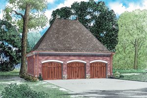 European Exterior - Front Elevation Plan #17-2581