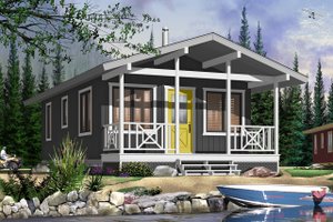 Cottage Exterior - Front Elevation Plan #23-2291