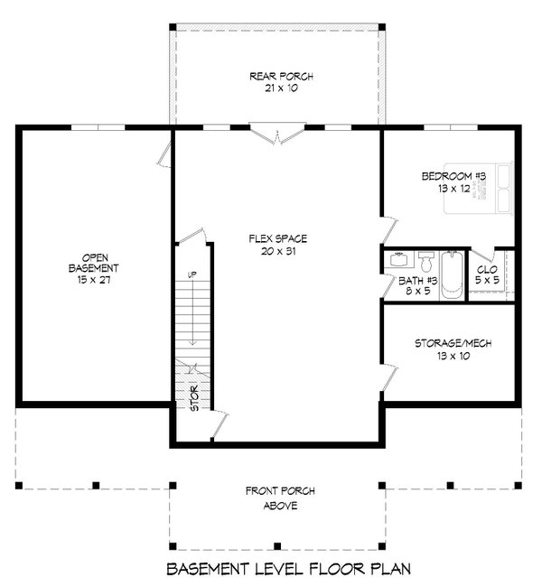 House Plan Design - Southern Floor Plan - Lower Floor Plan #932-859