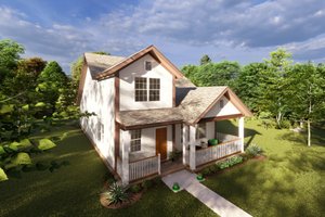 Cottage Exterior - Front Elevation Plan #513-2215