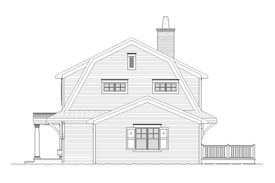 Exterior - Other Elevation 1 for Colonial House Plan #901-27 - 3 bed, 2.5 bath