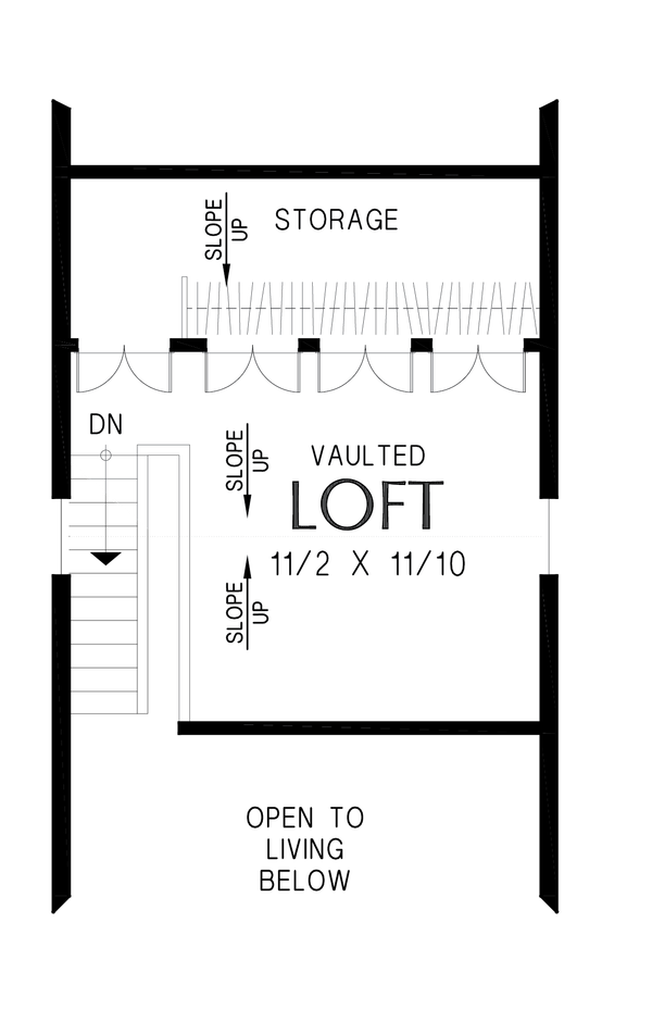 Contemporary Floor Plan - Upper Floor Plan #48-1178