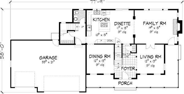 Country Floor Plan - Main Floor Plan #51-339