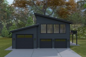 Dream House Plan - Modern Exterior - Front Elevation Plan #1060-476