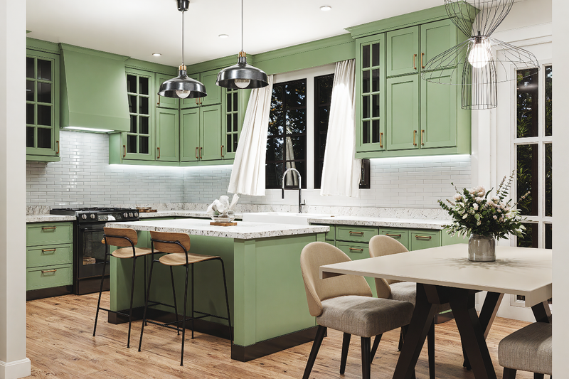 House Design - Interior - Kitchen for Farmhouse House Plan #54-674 - 5 bed, 3 bath