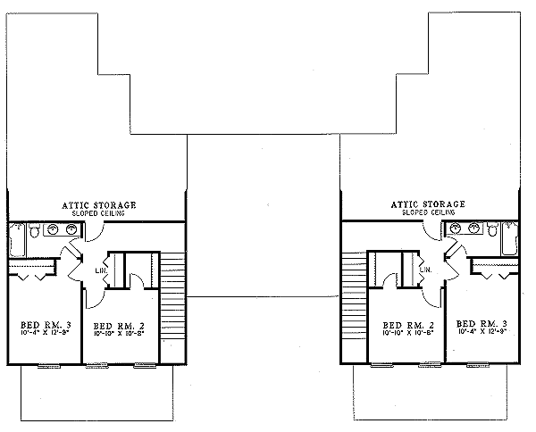 Traditional Floor Plan - Upper Floor Plan #17-2024
