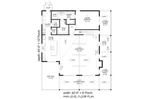 Floor Plan - Main Floor for Country House Plan #932-1219 - 5 bed, 3.5 bath