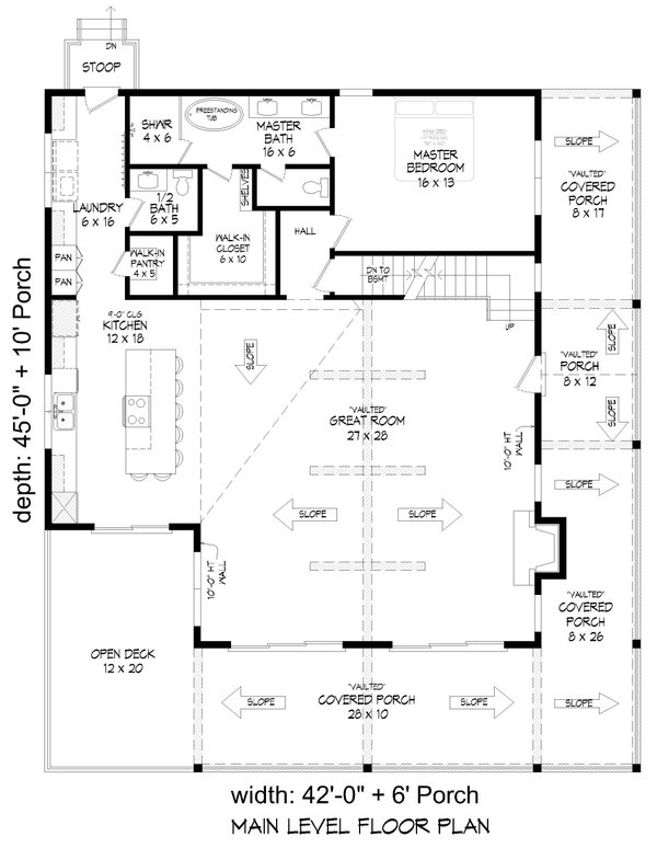 Home Plan - Country Floor Plan - Main Floor Plan #932-1219