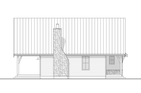 Exterior - Other Elevation 3 for Cabin House Plan #1114-2 - 2 bed, 2 bath