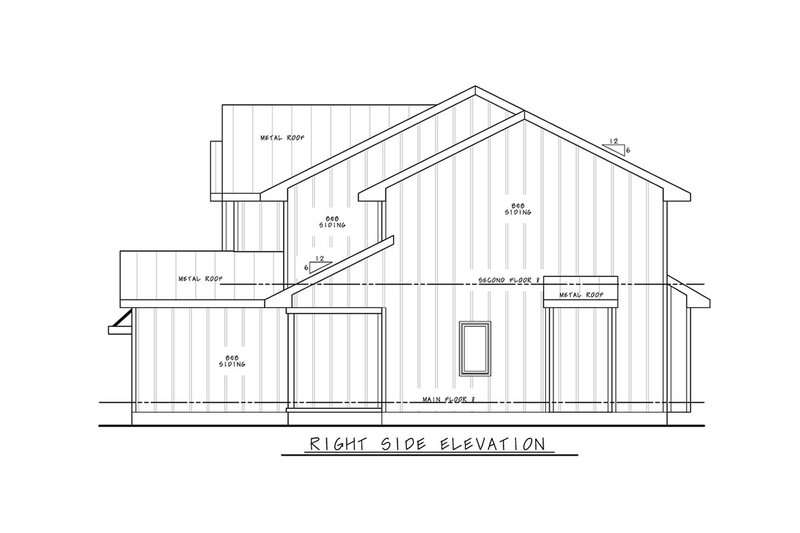 Architectural House Design - Exterior - Other Elevation 1 for Modern House Plan #20-2542 - 3 bed, 2.5 bath