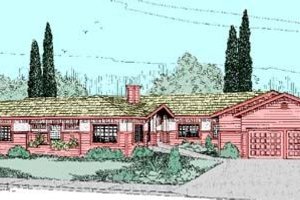 Ranch Exterior - Front Elevation Plan #60-260