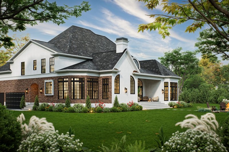 Home Plan - Exterior - Rear Elevation for European House Plan #119-237 - 4 bed, 4 bath