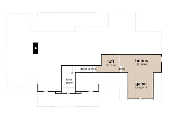 Floor Plan - Upper Floor for Farmhouse House Plan #120-277 - 3 bed, 2.5 bath