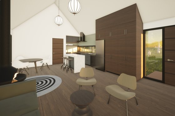 Interior - Kitchen for Modern House Plan #933-11 - 2 bed, 2 bath