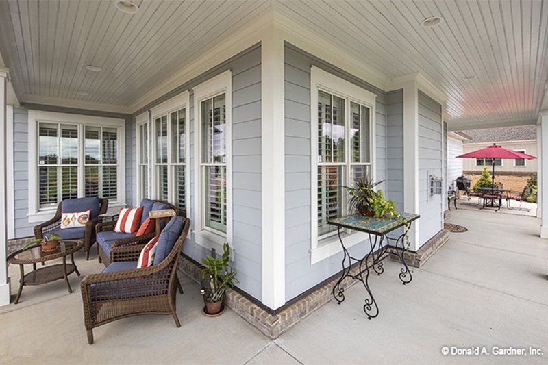 Home Plan - Exterior - Covered Porch for European House Plan #929-859 - 3 bed, 2.5 bath