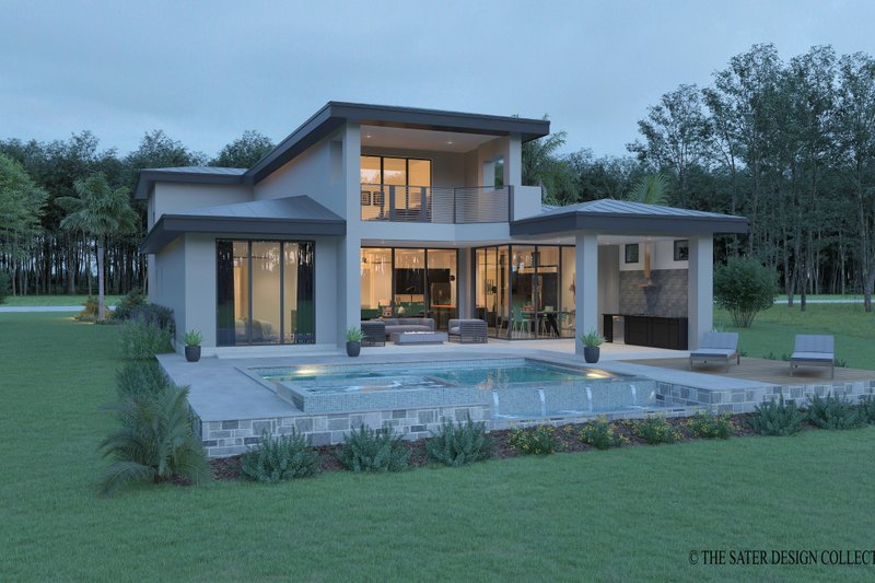 Dream House Plan - Exterior - Rear Elevation for Contemporary House Plan #930-552 - 5 bed, 4.5 bath