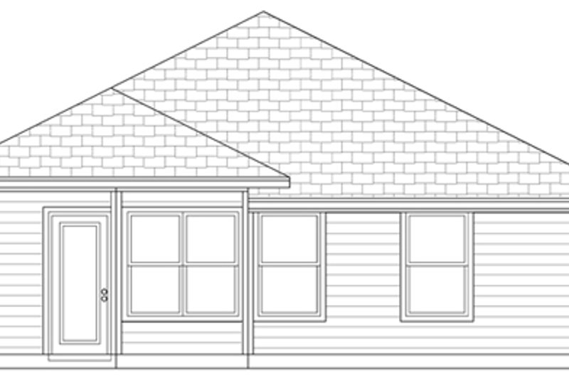 Home Plan - Exterior - Rear Elevation for Cottage House Plan #84-495 - 3 bed, 2 bath