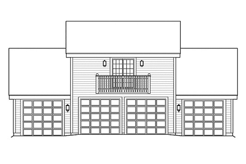 Dream House Plan - Exterior - Rear Elevation for Traditional House Plan #57-349 - 1 bed, 1.5 bath
