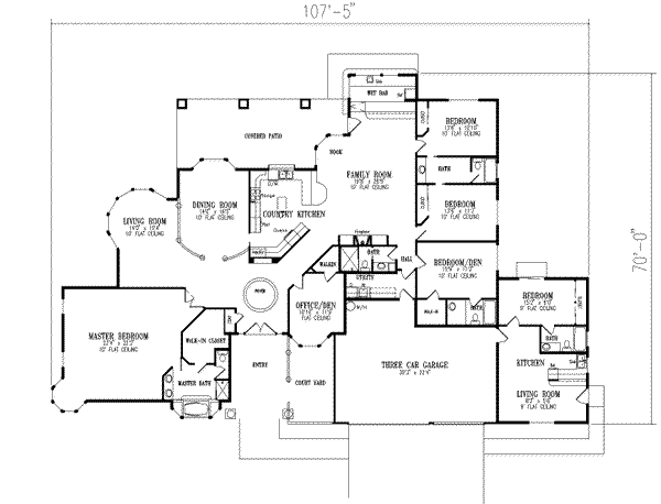 Dream House Plan - Mediterranean Floor Plan - Main Floor Plan #1-899