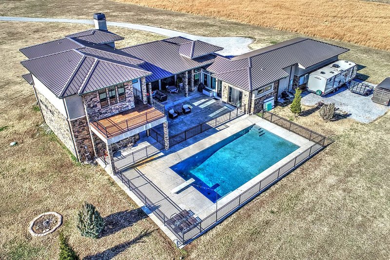 Architectural House Design - Exterior - Rear Elevation 3 for Contemporary House Plan #935-5 - 4 bed, 4 bath