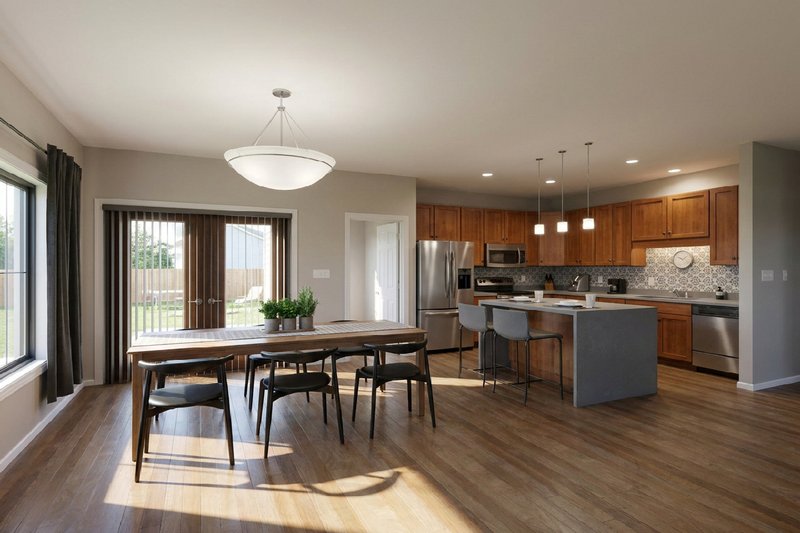 House Design - Interior - Dining Room for Farmhouse House Plan #126-268 - 3 bed, 2 bath