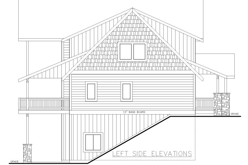 House Design - Exterior - Other Elevation for Craftsman House Plan #117-1049 - 3 bed, 3.5 bath