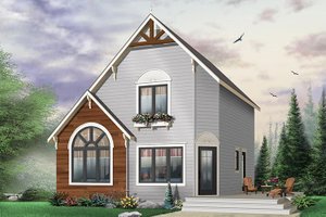 Cottage Exterior - Front Elevation Plan #23-493