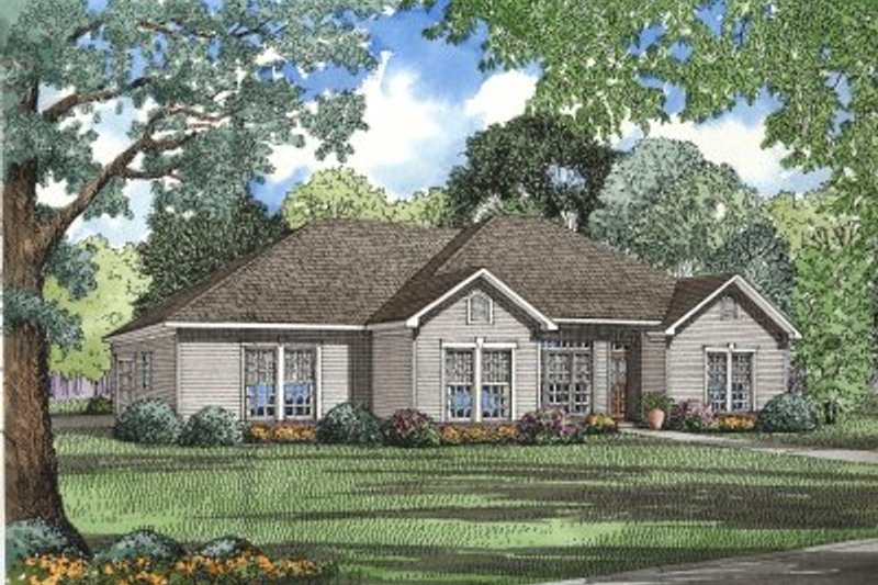 Dream House Plan - Traditional Exterior - Front Elevation Plan #17-1034