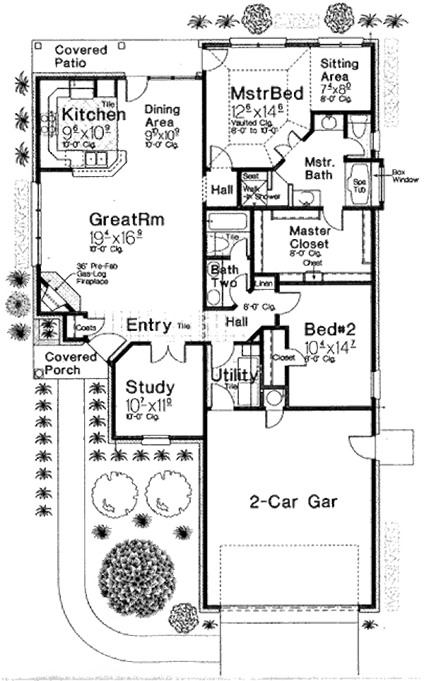 House Plan Design - Traditional Floor Plan - Main Floor Plan #310-896