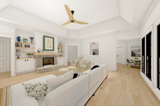 Interior - Family Room 1 for Craftsman House Plan #1094-2 - 3 bed, 3.5 bath