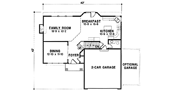 Traditional Floor Plan - Main Floor Plan #67-123