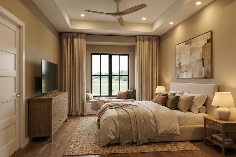 House Design - Interior - Bedroom for Farmhouse House Plan #120-297 - 4 bed, 3.5 bath