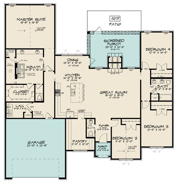 Architectural House Design - European Floor Plan - Main Floor Plan #923-187