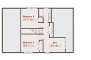Craftsman Style House Plan - 3 Beds 2.5 Baths 1860 Sq/Ft Plan #461-10 