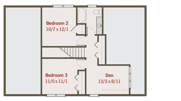 Craftsman Floor Plan - Upper Floor Plan #461-10