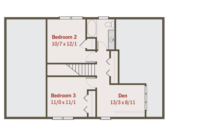Dream House Plan - Floor Plan - Upper Floor for Craftsman House Plan #461-10 - 3 bed, 2.5 bath