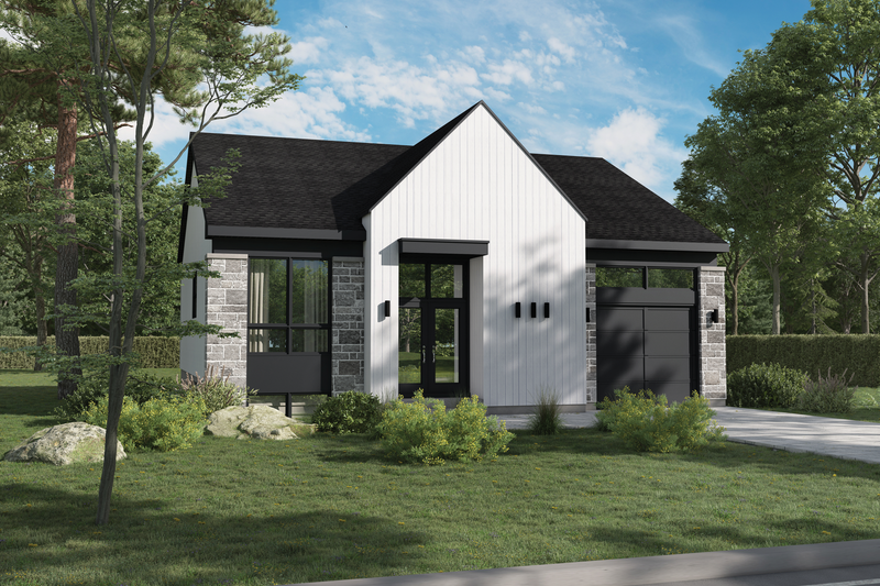European Style House Plan - 2 Beds 1 Baths 1405 Sq/Ft Plan #25-4973