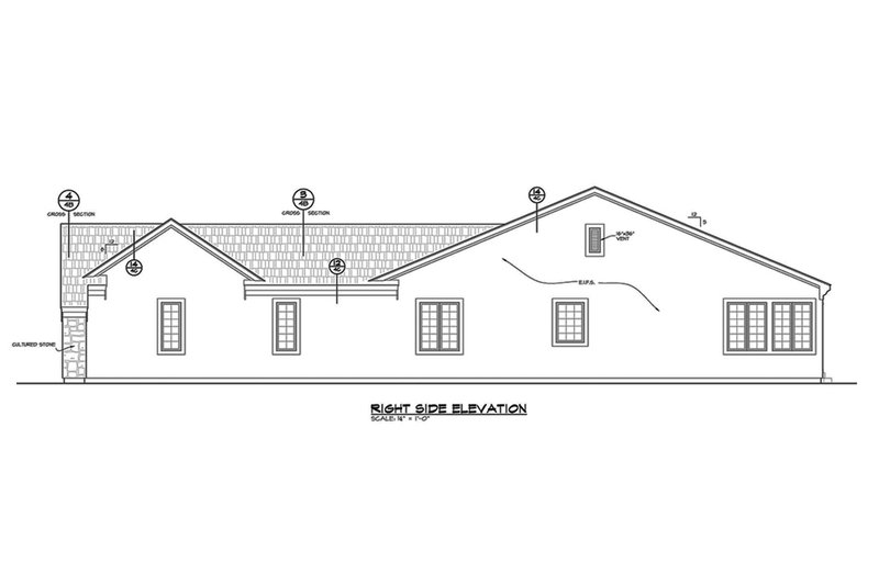 Home Plan - Right Side Elevation