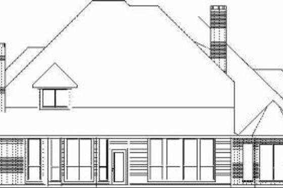 Exterior - Rear Elevation for Traditional House Plan #84-156 - 4 bed, 3.5 bath
