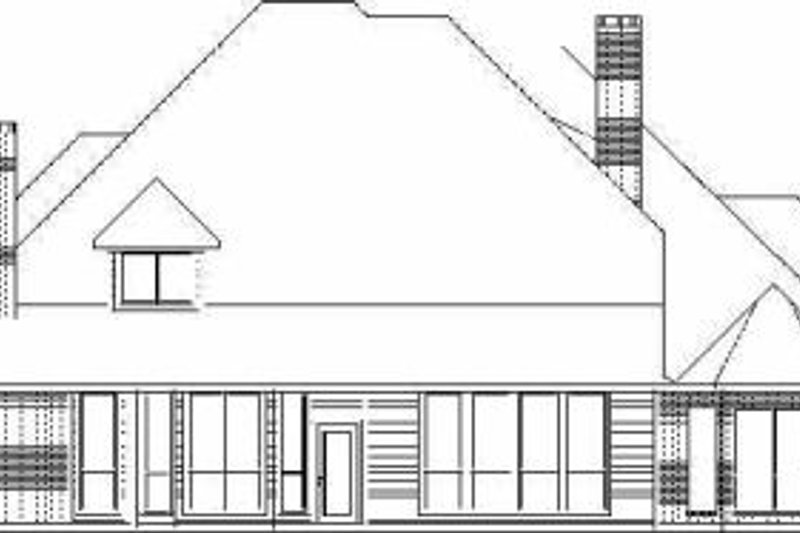 Home Plan - Exterior - Rear Elevation for Traditional House Plan #84-156 - 4 bed, 3.5 bath
