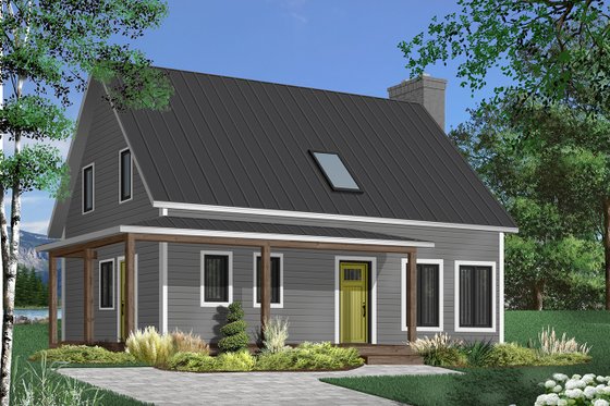 Exterior - Front Elevation 3 for Cottage House Plan #23-498 - 3 bed, 1.5 bath
