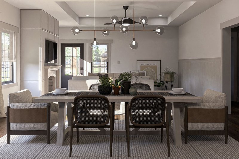 House Blueprint - Interior - Dining Room for Craftsman House Plan #455-423 - 3 bed, 2 bath